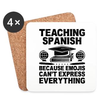 Foreign Language Teacher School Languages Teachers - Coasters (set of 4) - white - Front