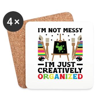 Art Teacher School Teacher Funny Art Teachers Scho - Coasters (set of 4) - white - Front
