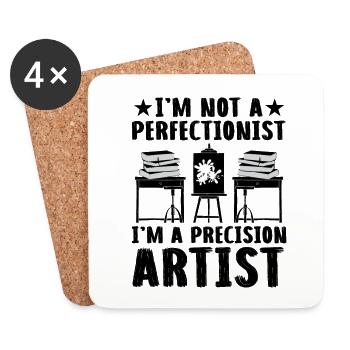 Art Teacher School Teacher Funny Art Teachers Scho - Coasters (set of 4) - white - Front