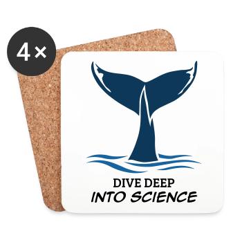 Dive deep into Science - Coasters (set of 4) - white - Front