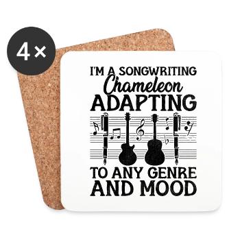 Musician Songwriter Singer Musician Music Music Pr - Coasters (set of 4) - white - Front