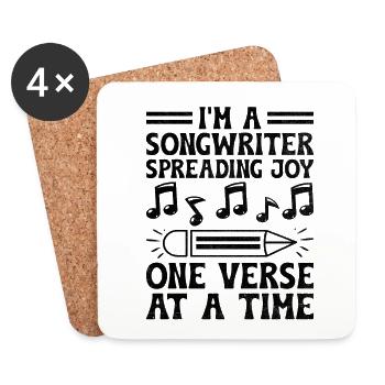 Musician Songwriter Singer Musician Music Music Pr - Coasters (set of 4) - white - Front