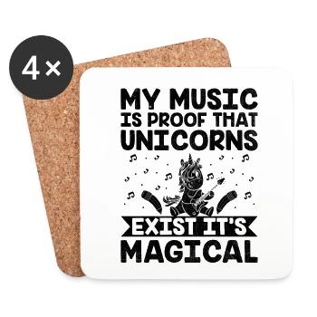 Musician Songwriter Singer Musician Music Music Pr - Coasters (set of 4) - white - Front