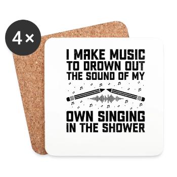 Musician Songwriter Singer Musician Music Music Pr - Coasters (set of 4) - white - Front
