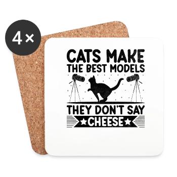 Cat Photographers Cat Lovers Photograpy Cats Photo - Coasters (set of 4) - white - Front
