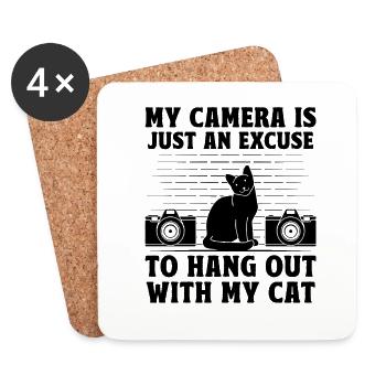 Cat Photographers Cat Lovers Photograpy Cats Photo - Coasters (set of 4) - white - Front