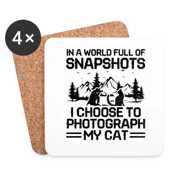 Cat Photographers Cat Lovers Photograpy Cats Photo - Coasters (set of 4) - white - Front
