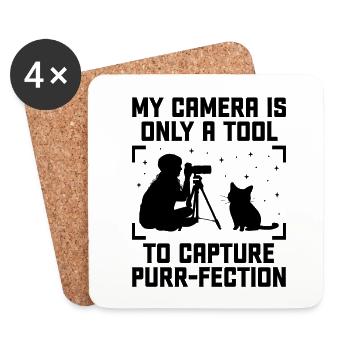 Cat Photographers Cat Lovers Photograpy Cats Photo - Coasters (set of 4) - white - Front