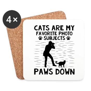 Cat Photographers Cat Lovers Photograpy Cats Photo - Coasters (set of 4) - white - Front