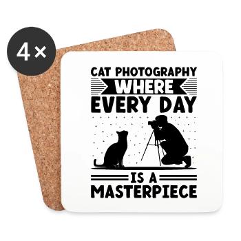 Cat Photographers Cat Lovers Photograpy Cats Photo - Coasters (set of 4) - white - Front