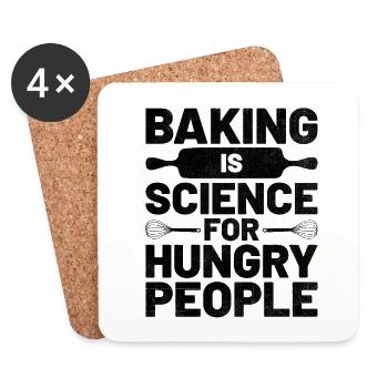 Baking Is Science For Hungry People Baker Bake Bak - Coasters (set of 4) - white - Front