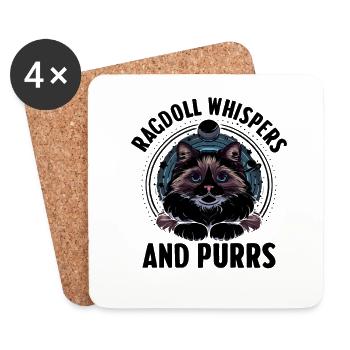 Ragdoll Whispers And Purrs Ragdolls Cat Lover - Coasters (set of 4) - white - Front