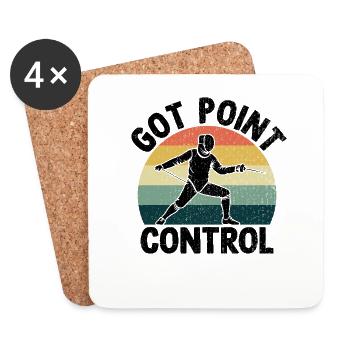 Got Point Control Fence Fencing Sword Fencer - Coasters (set of 4) - white - Front