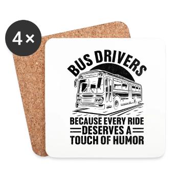 Bys Drivers Because Every Ride Deserves A Touch Of - Coasters (set of 4) - white - Front