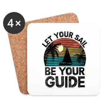 Laissez votre voile être votre guide Pédalo - Dessous de verre (lot de 4) - blanc - Devant
