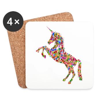 unicorn - Untersetzer (4er-Set) - Weiß - Vorne