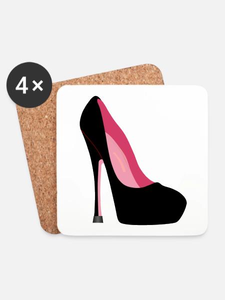 Stiletto High Heels - Untersetzer (4er-Set) - Weiß