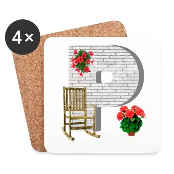 garten p - Untersetzer (4er-Set) - Weiß - Vorne