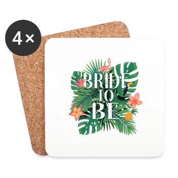 Bride To Be Bride JGA Wedding Wedding - Coasters (set of 4) - white - Front
