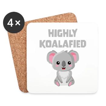 Hautement koalafié - Dessous de verre (lot de 4) - blanc - Devant