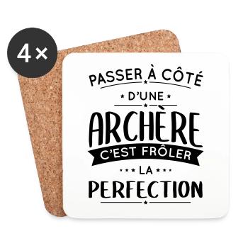 Archère - Frôler la perfection - Dessous de verre (lot de 4) - blanc - Devant