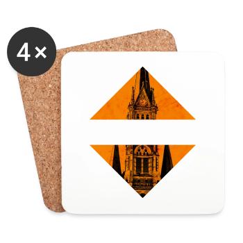 Chemnitz Germany City Skyline Home Love - Coasters (set of 4) - white - Front
