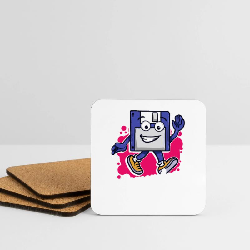 Programmer Retro-diskette Floppy disc Coasters (set of 4)