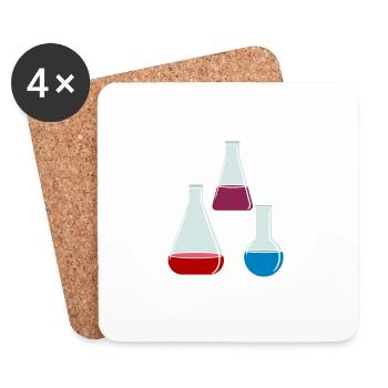 Drop The Base Wissenschaft - Untersetzer (4er-Set) - Weiß - Vorne