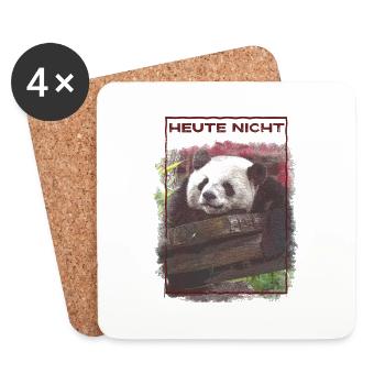 Schlafender Nicht Heute Panda Pyjama - Untersetzer (4er-Set) - Weiß - Vorne
