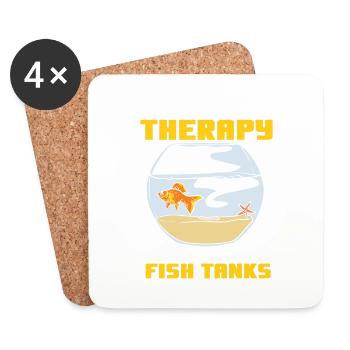 Keine Therapie Ich Brauche Mehr Aquarien Aquarium - Untersetzer (4er-Set) - Weiß - Vorne