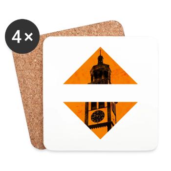 Augsburg Deutschland Stadt Skyline Heimat Liebe - Untersetzer (4er-Set) - Weiß - Vorne