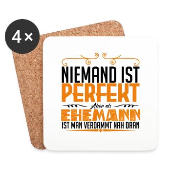 Dieser MANN - der coolste & beste Ehemann der Welt - Untersetzer (4er-Set) - Weiß - Vorne