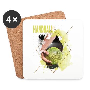 Handball Handballspieler Handballer Sport Fan - Untersetzer (4er-Set) - Weiß - Vorne