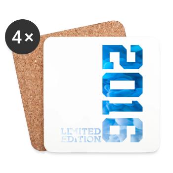 10. GEBURTSTAG LIMITED EDITION 2016 - Untersetzer (4er-Set) - Weiß - Vorne