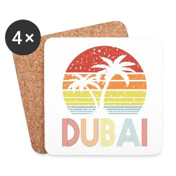 Dubaï - Dessous de verre (lot de 4) - blanc - Devant