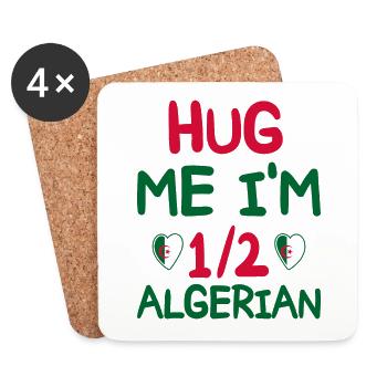 Algerian humor I am half Algerian - Coasters (set of 4) - white - Front