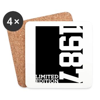 LIMITED EDITION 1987 39. GEBURTSTAG - Untersetzer (4er-Set) - Weiß - Vorne