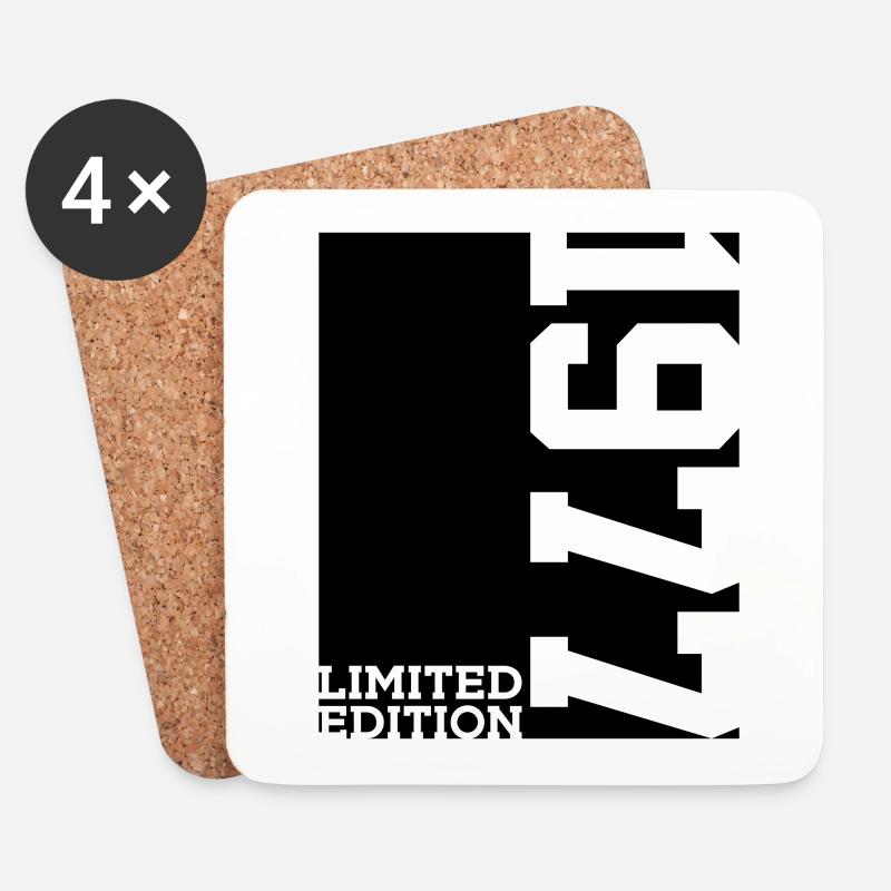 LIMITED EDITION 1977 49. GEBURTSTAG - Untersetzer (4er-Set) - Weiß