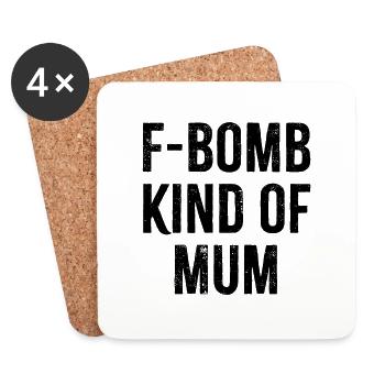 F Bomb Kinda Maman - Dessous de verre (lot de 4) - blanc - Devant