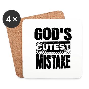 God's Sweetest Mistake – Embrace The Quirk - Coasters (set of 4) - white - Front