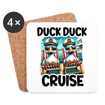 Humour Croisière Vacances - Dessous de verre (lot de 4) - blanc - Devant