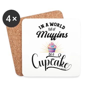 Cupcake - Untersetzer (4er-Set) - Weiß - Vorne
