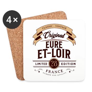 Eure-et-Loir Department France - Coasters (set of 4) - white - Front