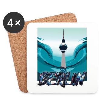 Berlin Wave - Untersetzer (4er-Set) - Weiß - Vorne