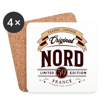 Nord Département France - Coasters (set of 4) - white - Front