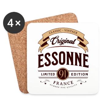 Departamento Essonne, Frankreich - Untersetzer (4er-Set) - Weiß - Vorne