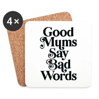 Les bonnes mamans disent des mots mal - Dessous de verre (lot de 4) - blanc - Devant
