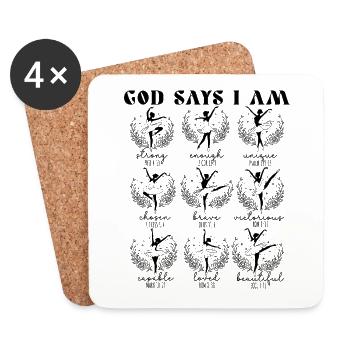 Christian Bible Ballet Dancer - Coasters (set of 4) - white - Front