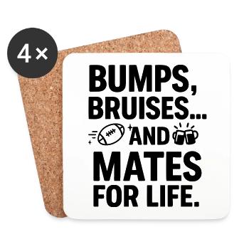 Rugby Rugby Player Rugbyman, Sports - Coasters (set of 4) - white - Front