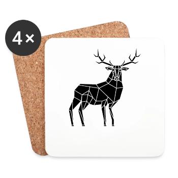 Deer - Coasters (set of 4) - white - Front